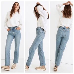 New! Madewell the perfect vintage straight jean hoye wash nwt 11935